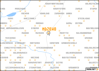 map of Mdzewo