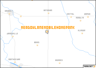 map of Meadow Lane Mobile Home Park