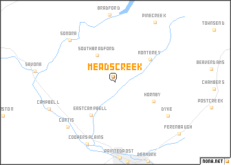 map of Meads Creek