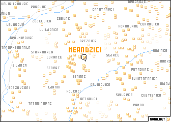 map of Meandžici