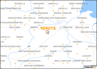 map of Méautis