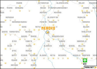 map of Méboko