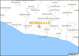 map of Mecahuilillo