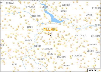 map of Mećave