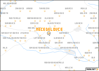 map of Mečedelovce