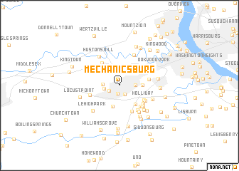 map of Mechanicsburg