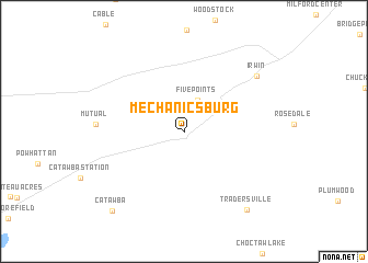 map of Mechanicsburg