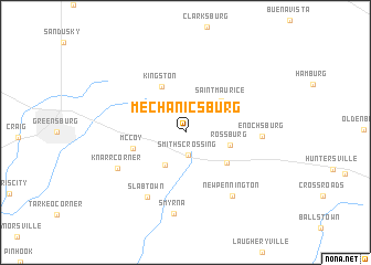 map of Mechanicsburg