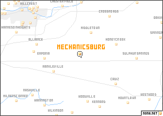 map of Mechanicsburg