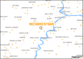 map of Mechanicstown