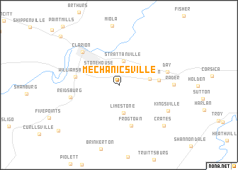 map of Mechanicsville