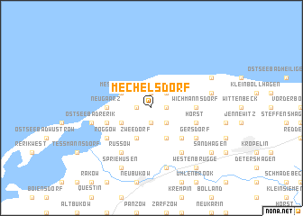 map of Mechelsdorf