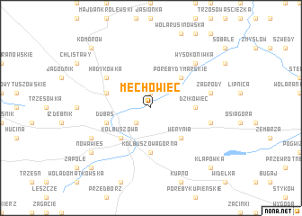 map of Mechowiec