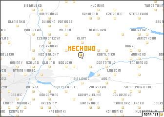 map of Mechowo