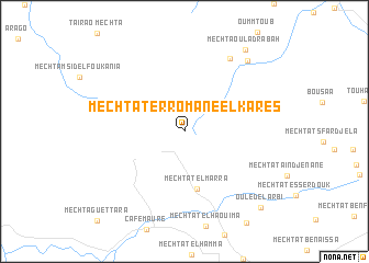 map of Mechtat er Romane el Kares