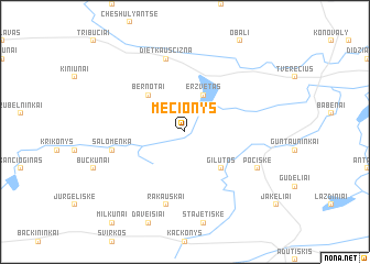 map of Mečionys