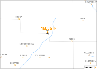 map of Mecosta