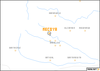 map of Mecoya