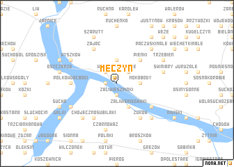 map of Męczyn