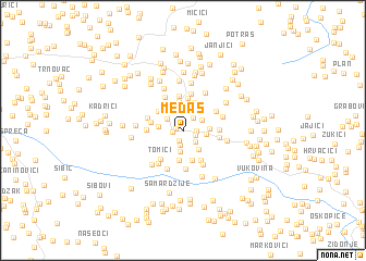 map of Međaš