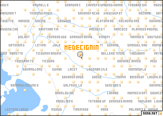 map of Médecignin