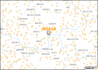 map of Međeđa