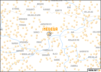 map of Međeđa