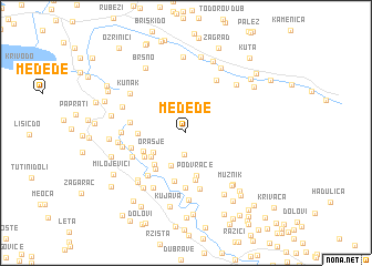 map of Međeđe