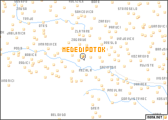 map of Međeđi Potok