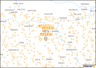 map of Međedi