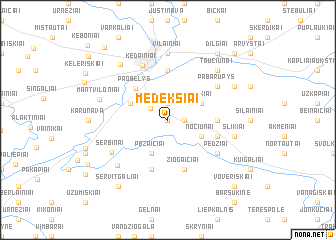 map of Medekšiai