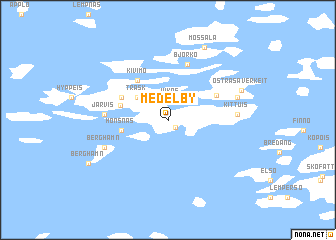map of Medelby