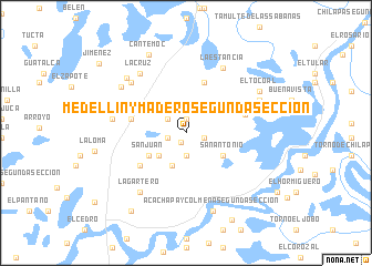 map of Medellín y Madero Segunda Sección