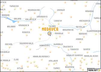 map of Medevce