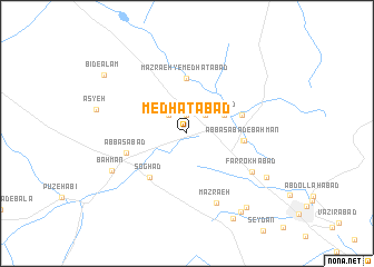 map of Medḩatābād