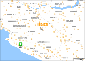 map of Međica