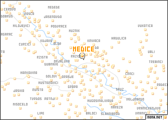 map of Međice