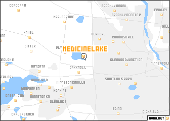 map of Medicine Lake