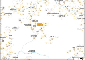 map of Međići