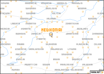 map of Medikoniai