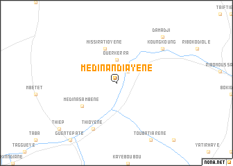 map of Médina Ndiayène