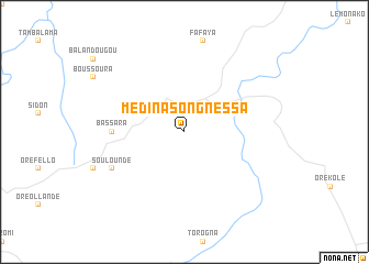 map of Médina Songnessa