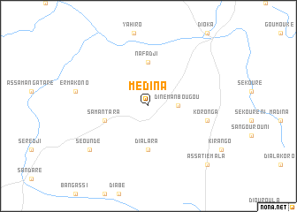 map of Médina