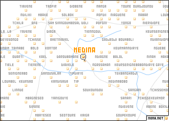 map of Médina