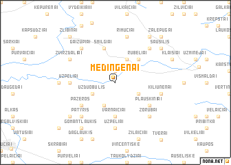 map of Medingėnai