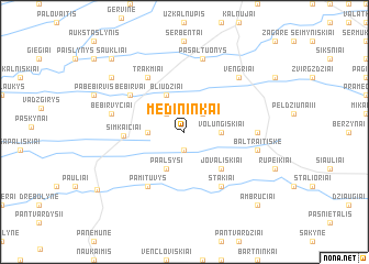 map of Medininkai