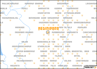 map of Medinipāra