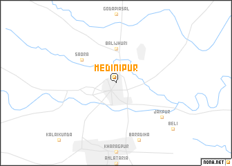 map of Medinīpur