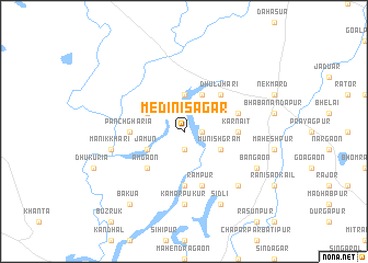 map of Medinisāgar