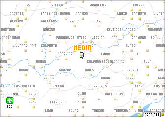 map of Medín